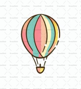 Verspielter Heißluftballon
